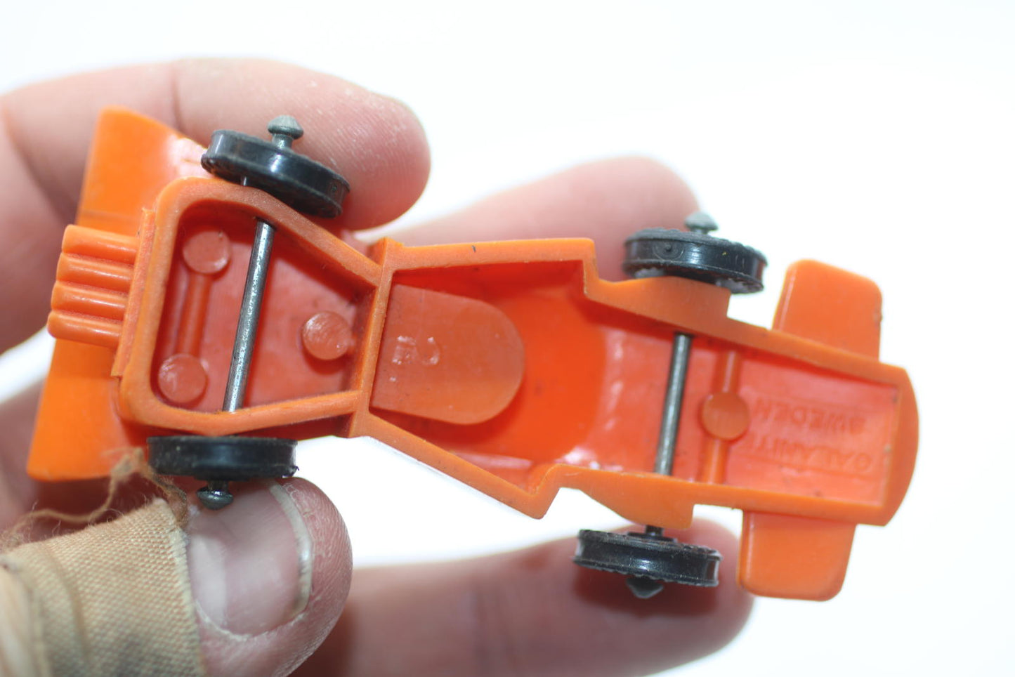 VINTAGE GALANITE SWEDEN RACING CAR FORMULA 1 Orange VINYL 1960s Good Condition