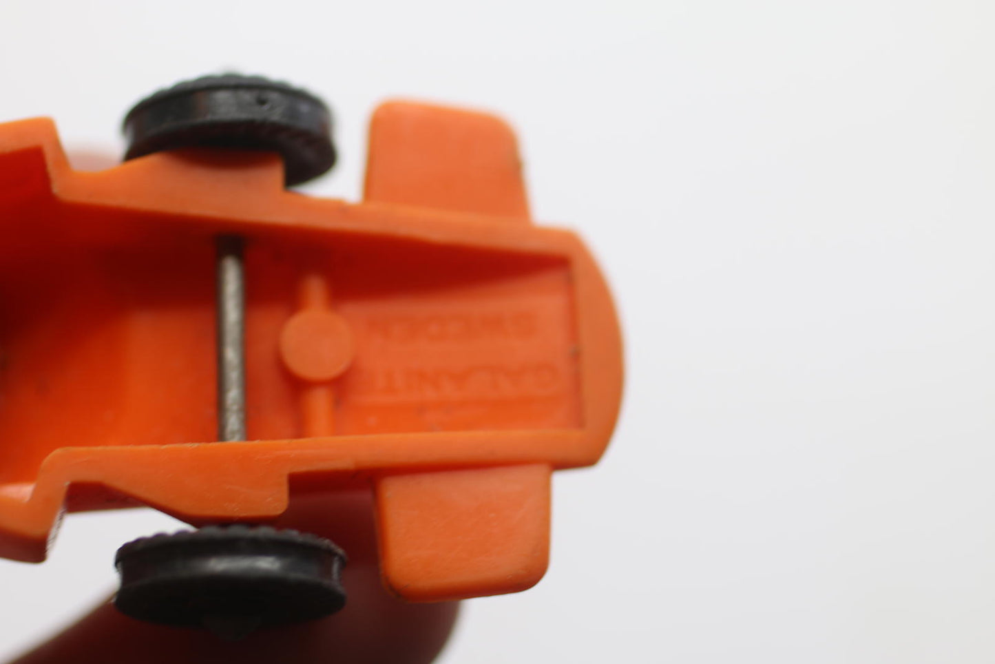 VINTAGE GALANITE SWEDEN RACING CAR FORMULA 1 Orange VINYL 1960s Good Condition