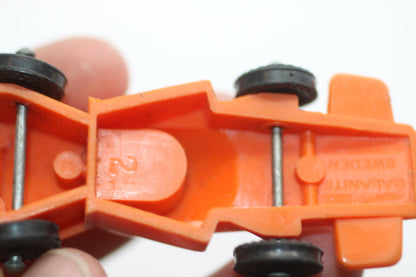 VINTAGE GALANITE SWEDEN RACING CAR FORMULA 1 Orange VINYL 1960s Good Condition