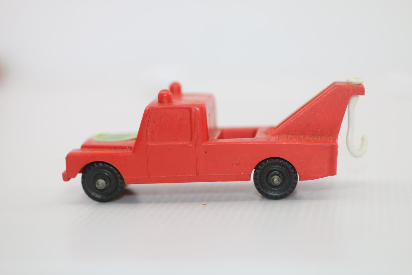 LKE Prod Denmark red Towing Tow Truck Toy Vintage Miniature Plastic Car