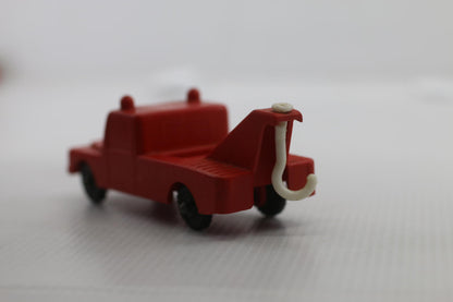 LKE Prod Denmark red Towing Tow Truck Toy Vintage Miniature Plastic Car