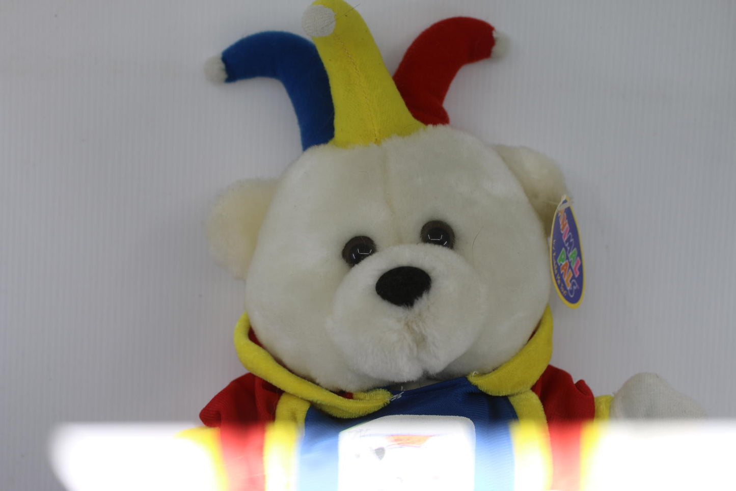 Vintage Animal Pals Jester Bear Plush 1995 Kuddle Me Toys King of Spades