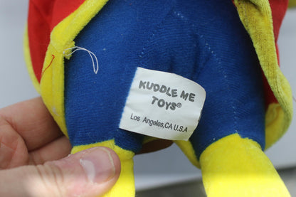 Vintage Animal Pals Jester Bear Plush 1995 Kuddle Me Toys King of Spades