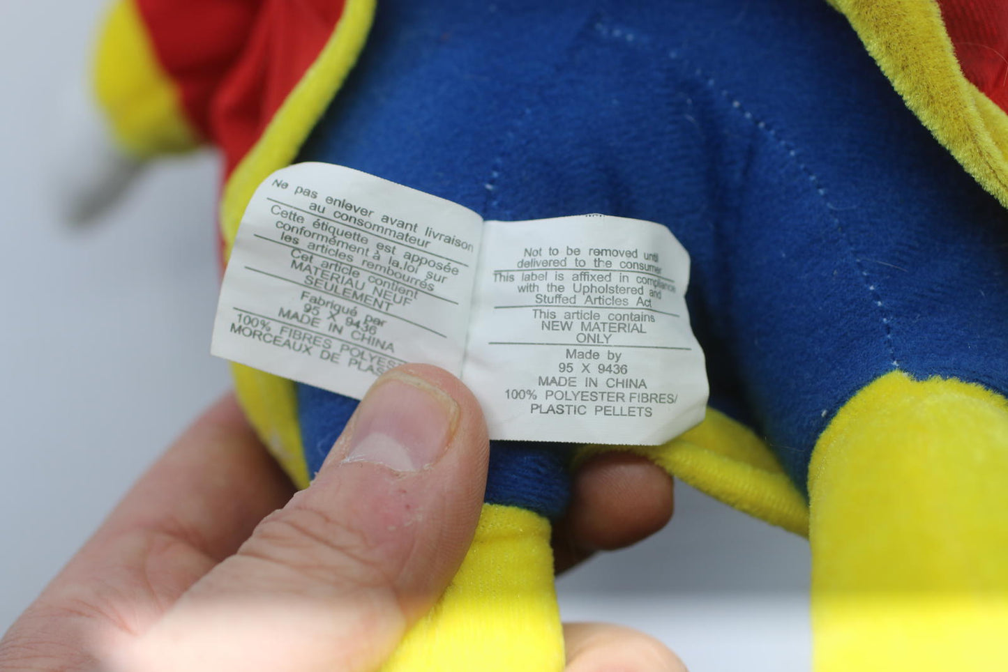 Vintage Animal Pals Jester Bear Plush 1995 Kuddle Me Toys King of Spades