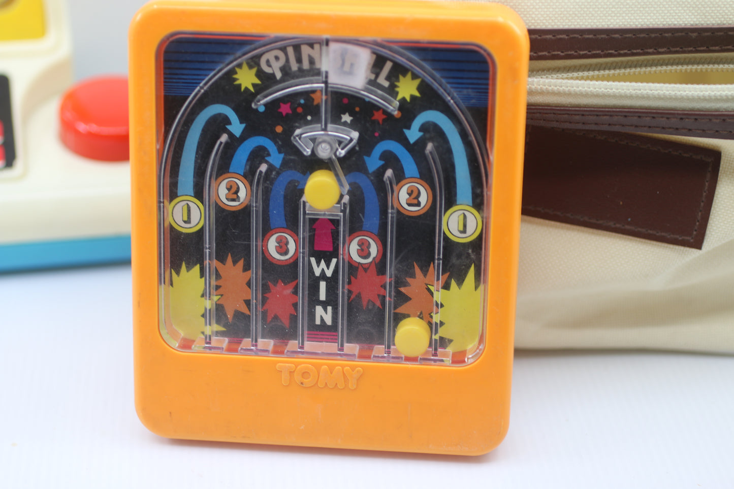 Vintage Tomy Kidievision Manual Handheld Game Pacman Pinball Basketball