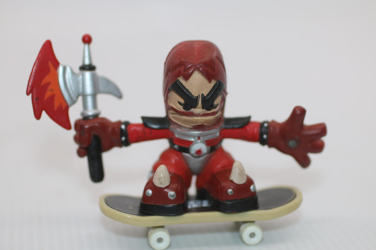 Vintage Tech Deck Dudes Skateboard Figure w/ Board & Weapon 1990s
