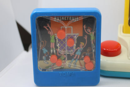 Vintage Tomy Kidievision Manual Handheld Game Pacman Pinball Basketball