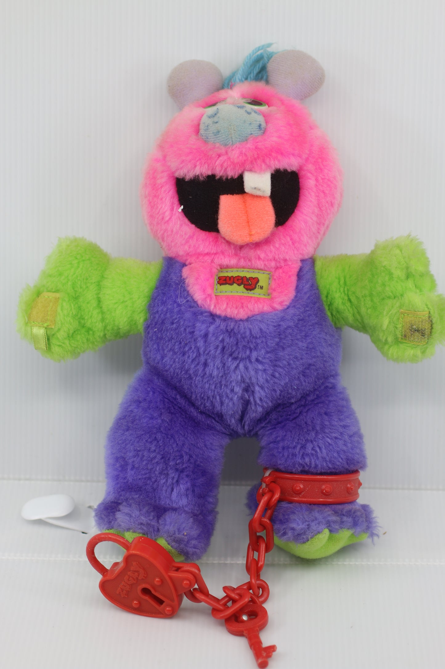 Vintage 1986 ZUGLY Plush Hug A Monster Pet Stuffed Animal Marchon Rare