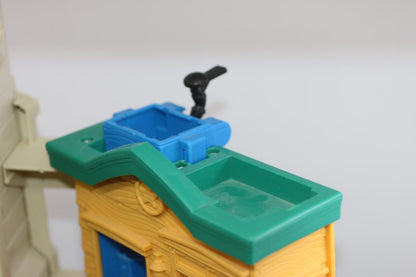 Vintage 1996 Fisher Price Great Adventure Wild Western Town Sheriff Hotel Bank