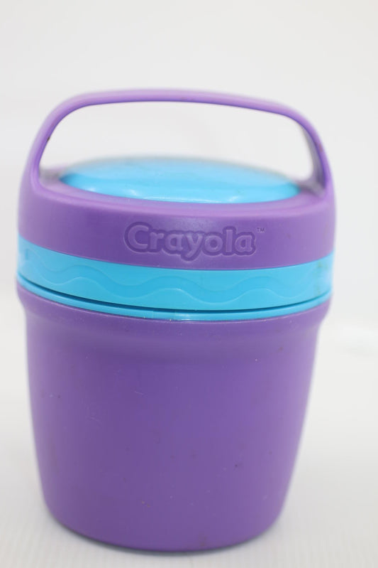 Crayola Kids Insulated Food Container Soup Jar Purple Blue Lunch Box IPC 2016
