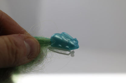 Vintage 1980’s Mouse Pixietails Lady LovelyLocks Hair Clip Extension green