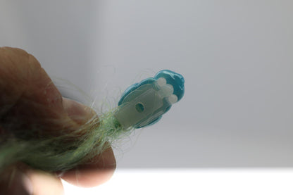 Vintage 1980’s Mouse Pixietails Lady LovelyLocks Hair Clip Extension green