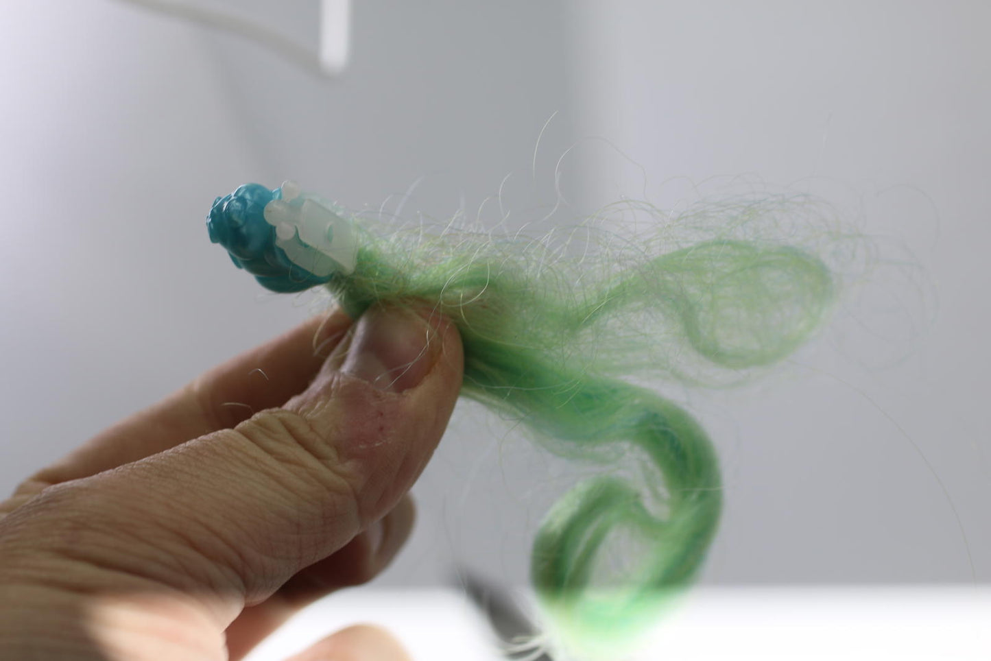 Vintage 1980’s Mouse Pixietails Lady LovelyLocks Hair Clip Extension green
