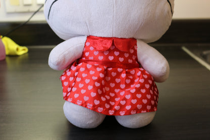 Hello Kitty 10" Plush In Red Dress With Red Bow Super Soft