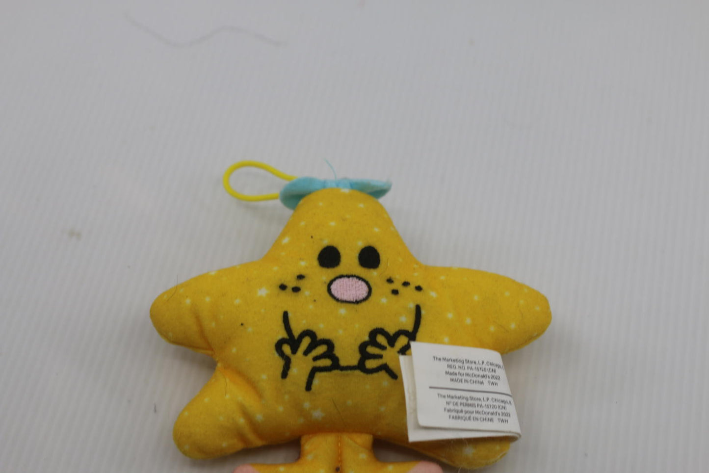 2022 McDonalds Mr. Men Little Miss Sparkle Plush Hanging Toy 4"