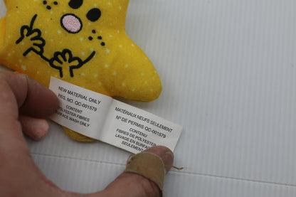2022 McDonalds Mr. Men Little Miss Sparkle Plush Hanging Toy 4"