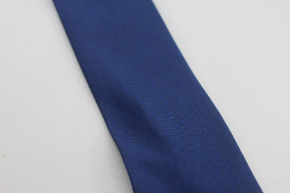 Yves Saint Laurent Blue Silk Tie MadeinFrance Classic Luxury