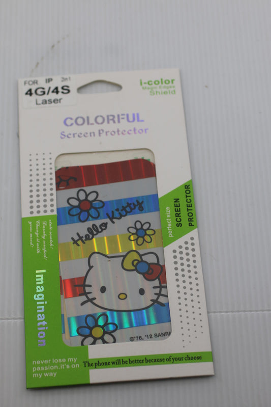 Colorful Screen Protector for iPhone 4 / 4S Hello Kitty Design Vintage Packaging