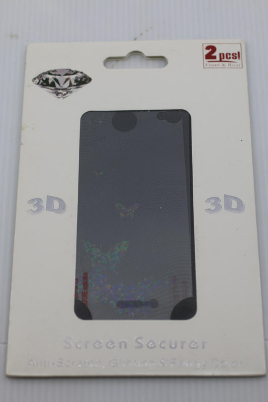 Colorful 3D Decorative Screen Protector Film for iPhone 4 / 4S (2 Pieces)