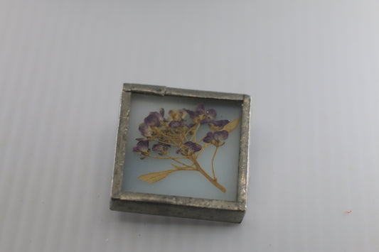 Lucite Reverse Flower Brooch