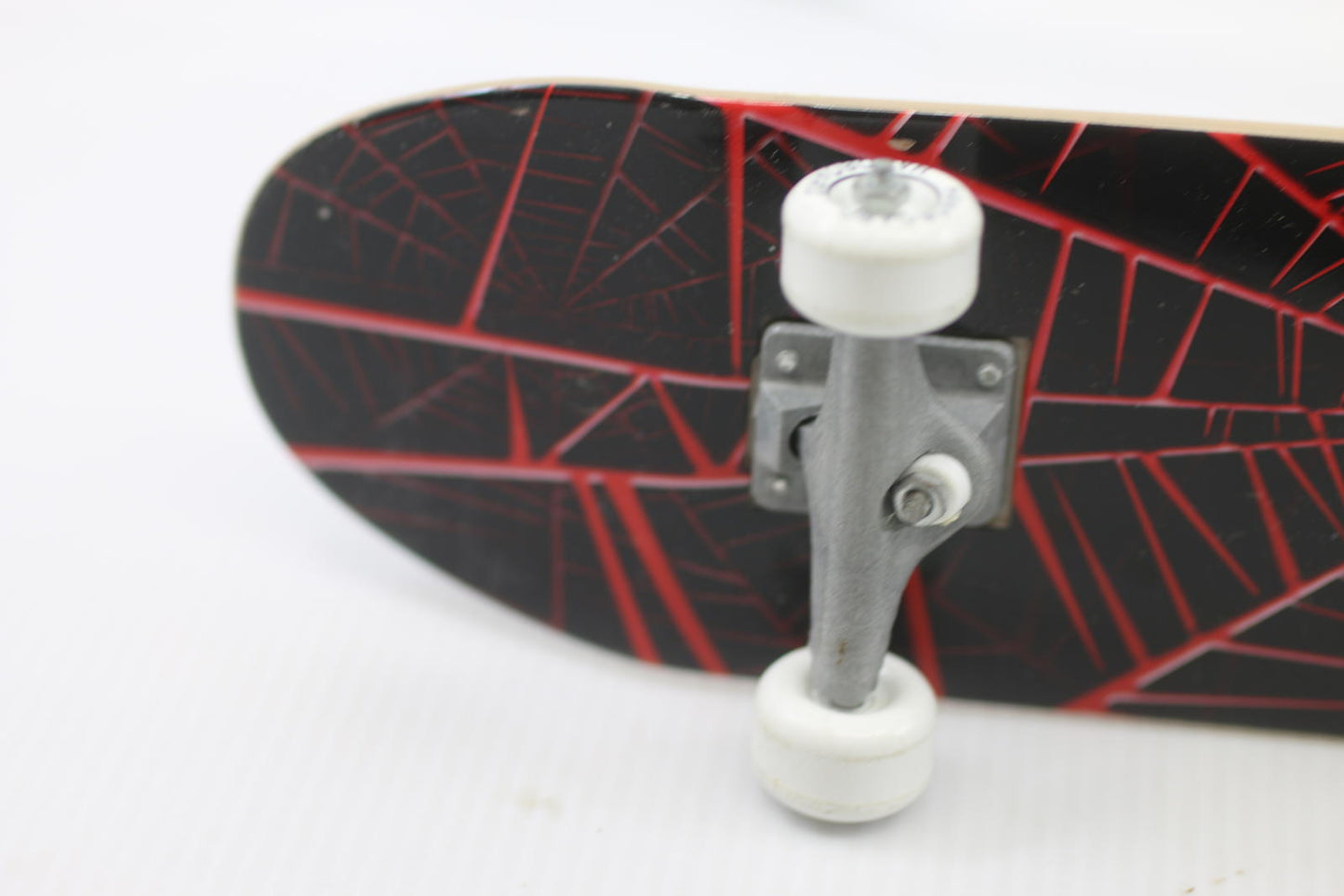 Vintage RudeBoyz Handboard Skateboard Red Spiderweb Rude Boyz 10.5” Hand Board
