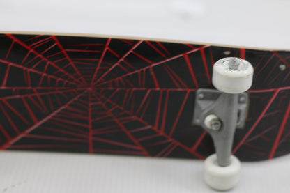 Vintage RudeBoyz Handboard Skateboard Red Spiderweb Rude Boyz 10.5” Hand Board