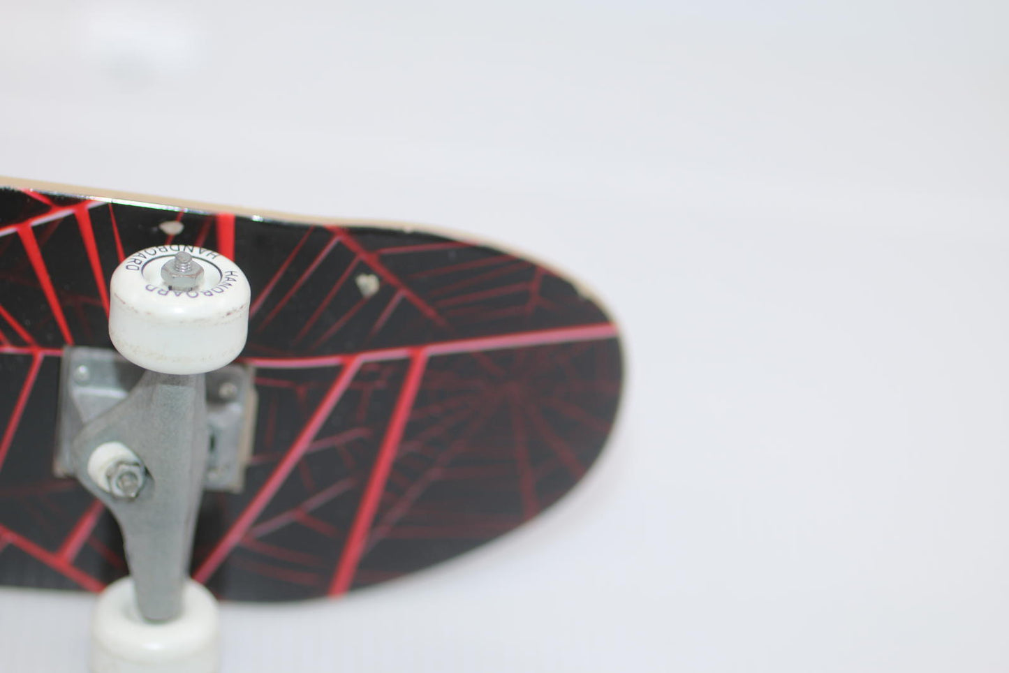 Vintage RudeBoyz Handboard Skateboard Red Spiderweb Rude Boyz 10.5” Hand Board