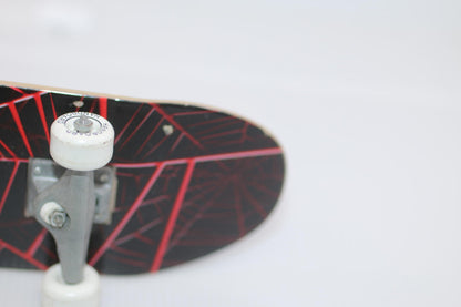 Vintage RudeBoyz Handboard Skateboard Red Spiderweb Rude Boyz 10.5” Hand Board