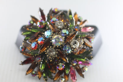 Vintage Stunning Mid-Century Rhinestone and Austrian Crystal style Brooch