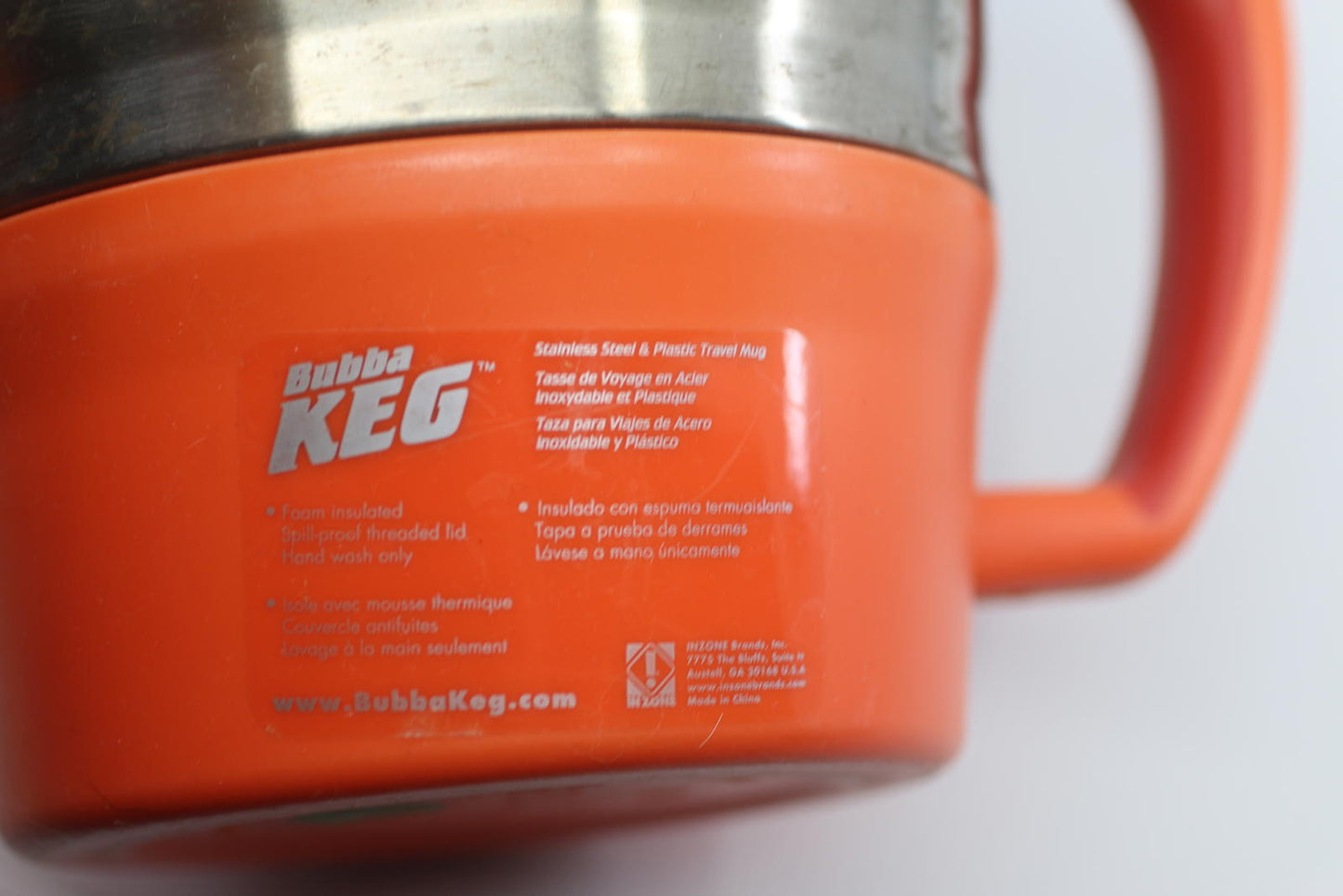 Bubba Keg 52 Oz Orange and Chrome Stainless Steel Insulated Travel Mug
