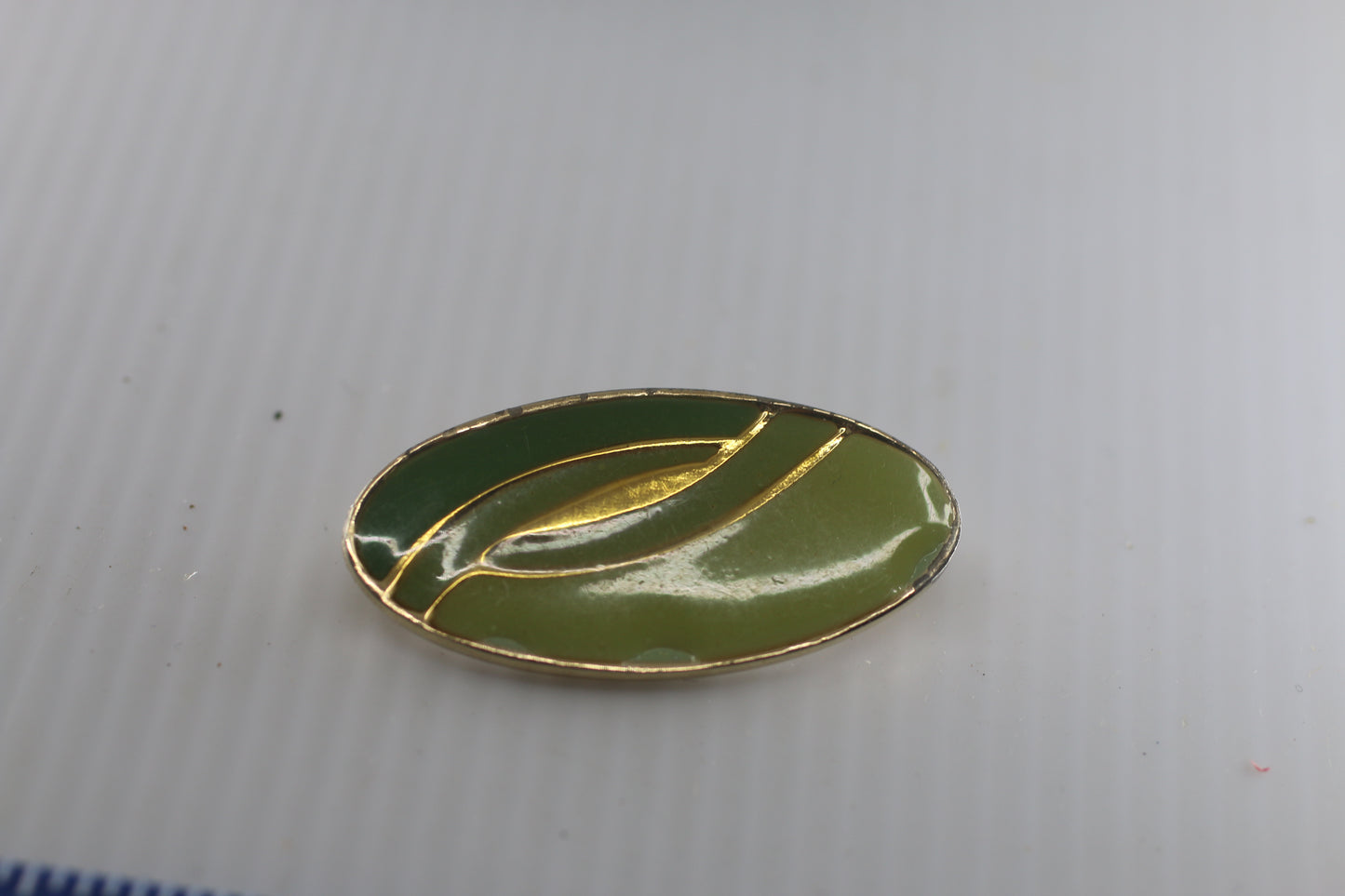 Vintage Golden & Green tone Floral Brooch Pin