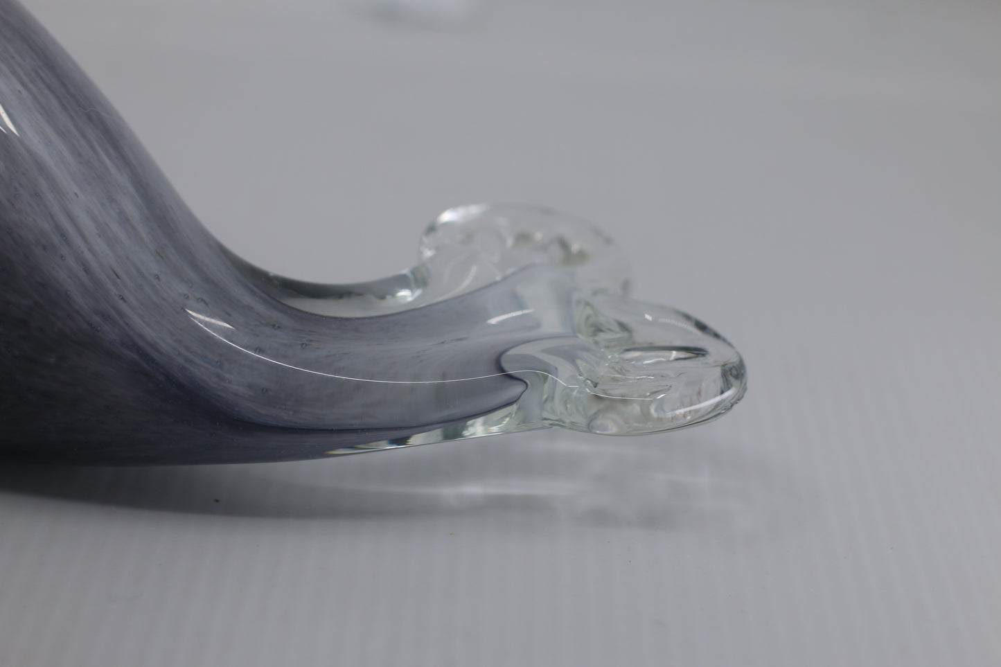 Hand Blown Art Glass Seal Gray Cased Figurine Paperweight