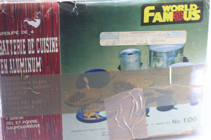 4 party heavy gauge aluminum cook set world famous Camping Cookware