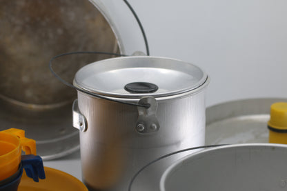 4 party heavy gauge aluminum cook set world famous Camping Cookware