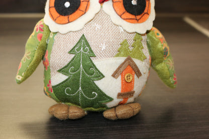 Christmas Tree Forest Owl Sewing Pattern Felt Owl Ornament Svg Owl Felt