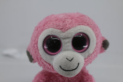 Ty Beanie Boos Razberry Monkey Pink Plush Stuffed Animal Toy 6” Rare Retired
