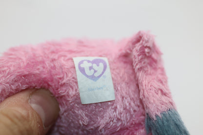 Ty Beanie Boos Razberry Monkey Pink Plush Stuffed Animal Toy 6” Rare Retired