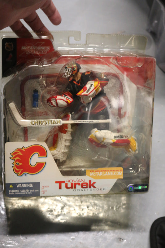 Mcfarlane Series 3 Roman Turek NHL 2002 Action Figure Calgary Flames ,(B95)