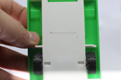Fisher Price Little People Vintage Green Flatbed Trailer for Truck (Lift & Load)