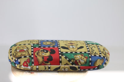 Dog&Cat Cartoon Eyeglasses Case HardShell Fabric OpticalCase