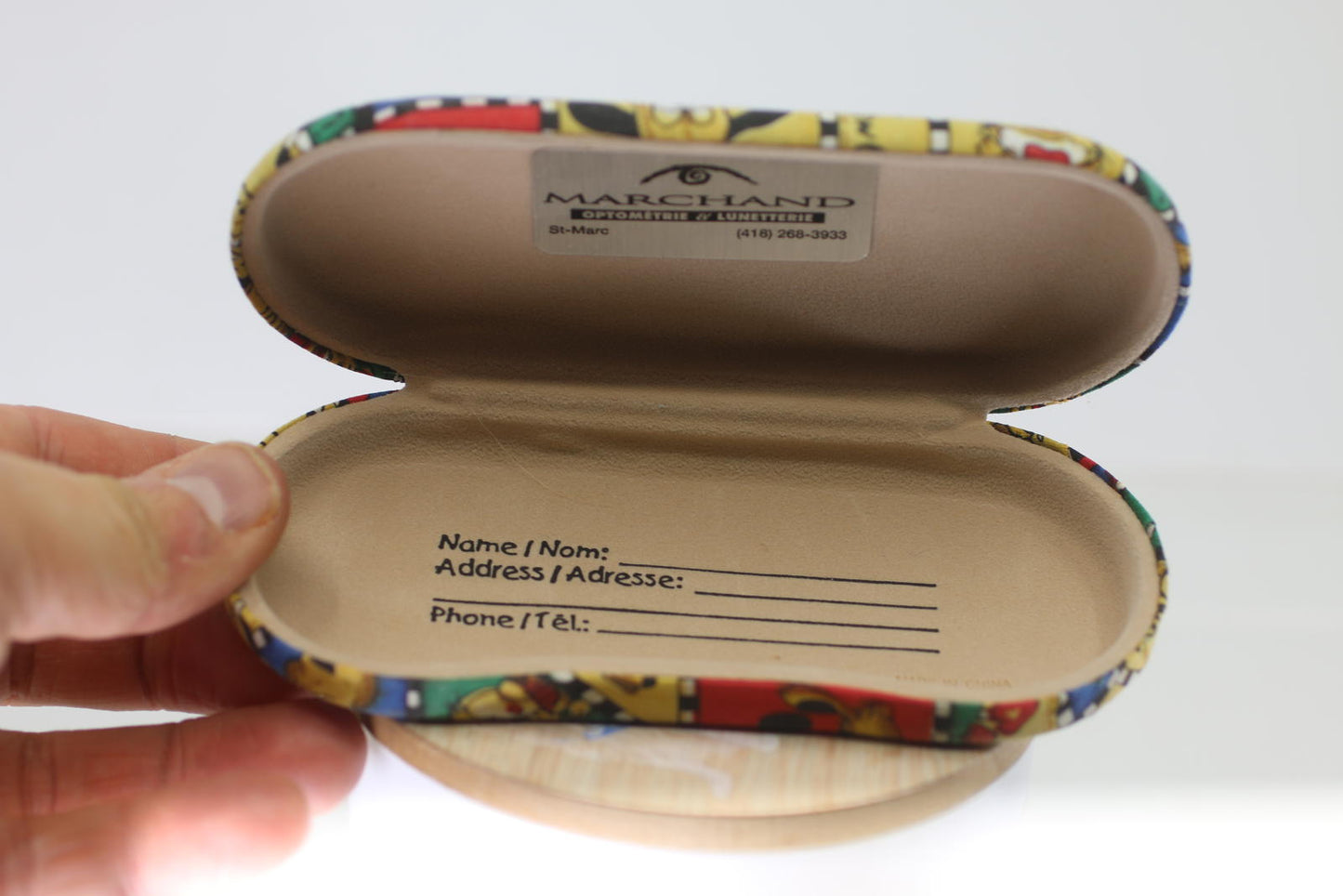 Dog&Cat Cartoon Eyeglasses Case HardShell Fabric OpticalCase