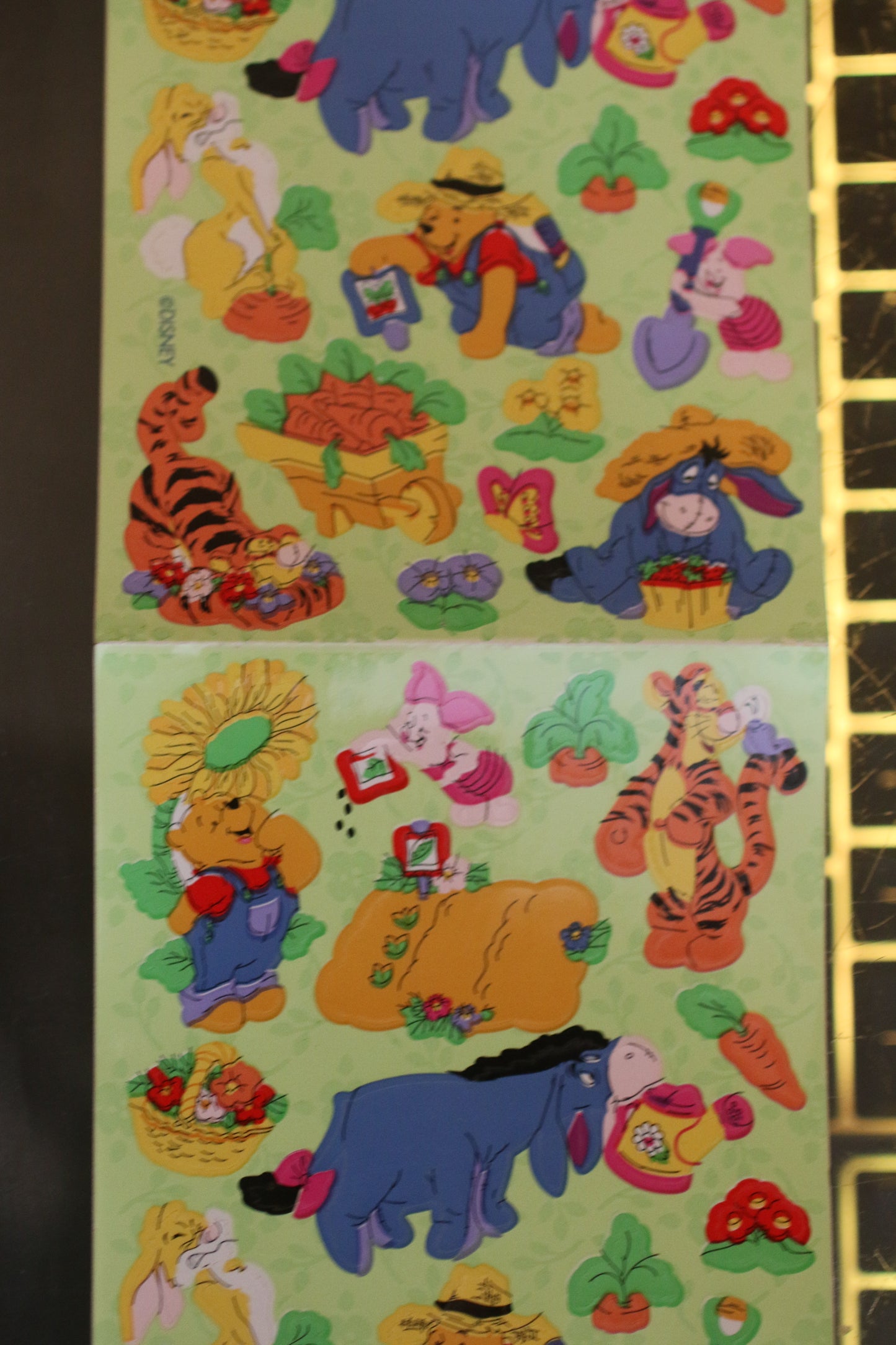 Unused Sheet SandyLion Disney Winnie The Pooh Eeyore Tigger Gardening Stickers