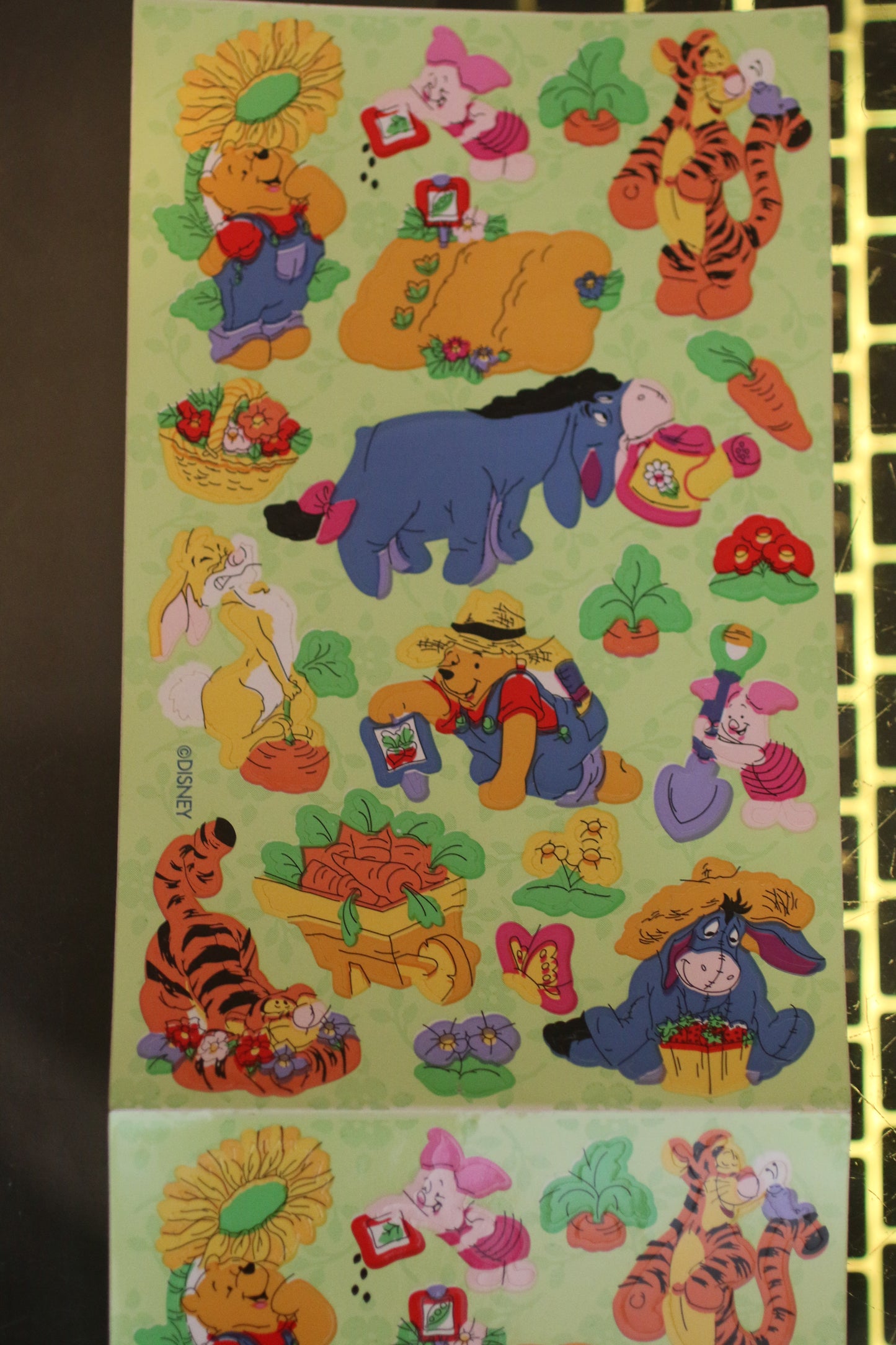 Unused Sheet SandyLion Disney Winnie The Pooh Eeyore Tigger Gardening Stickers