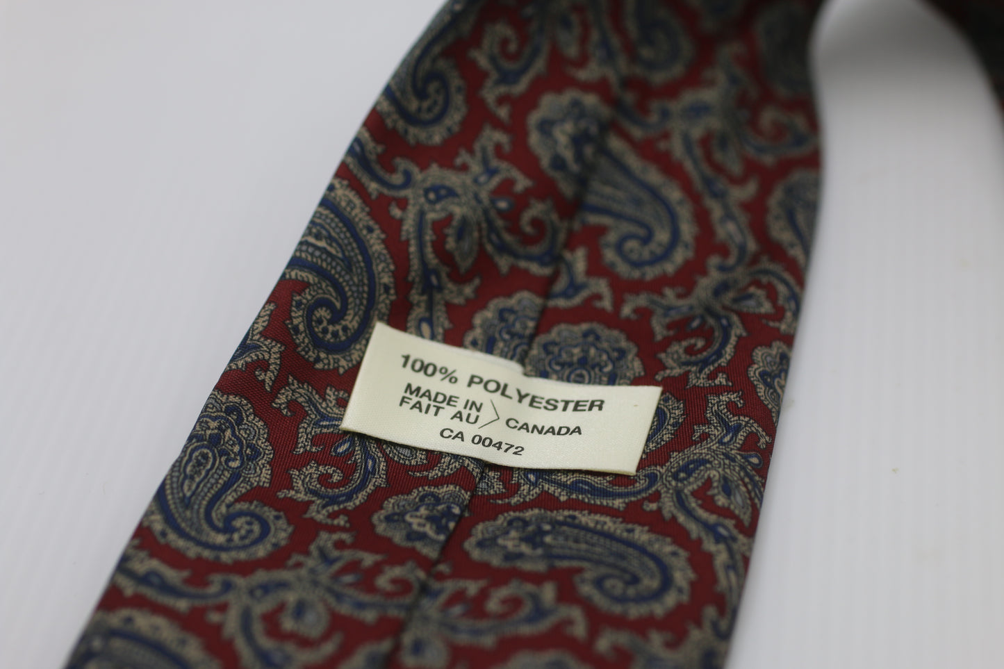 Polyester tie made in Canada CA 00472