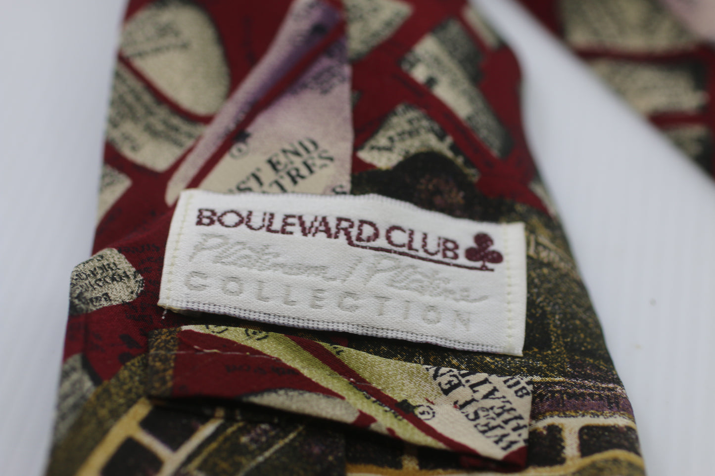 Boulevard club trefle Platinum / platine collection  tie