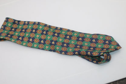 Giordano Bruno floral flowers motif logo tie