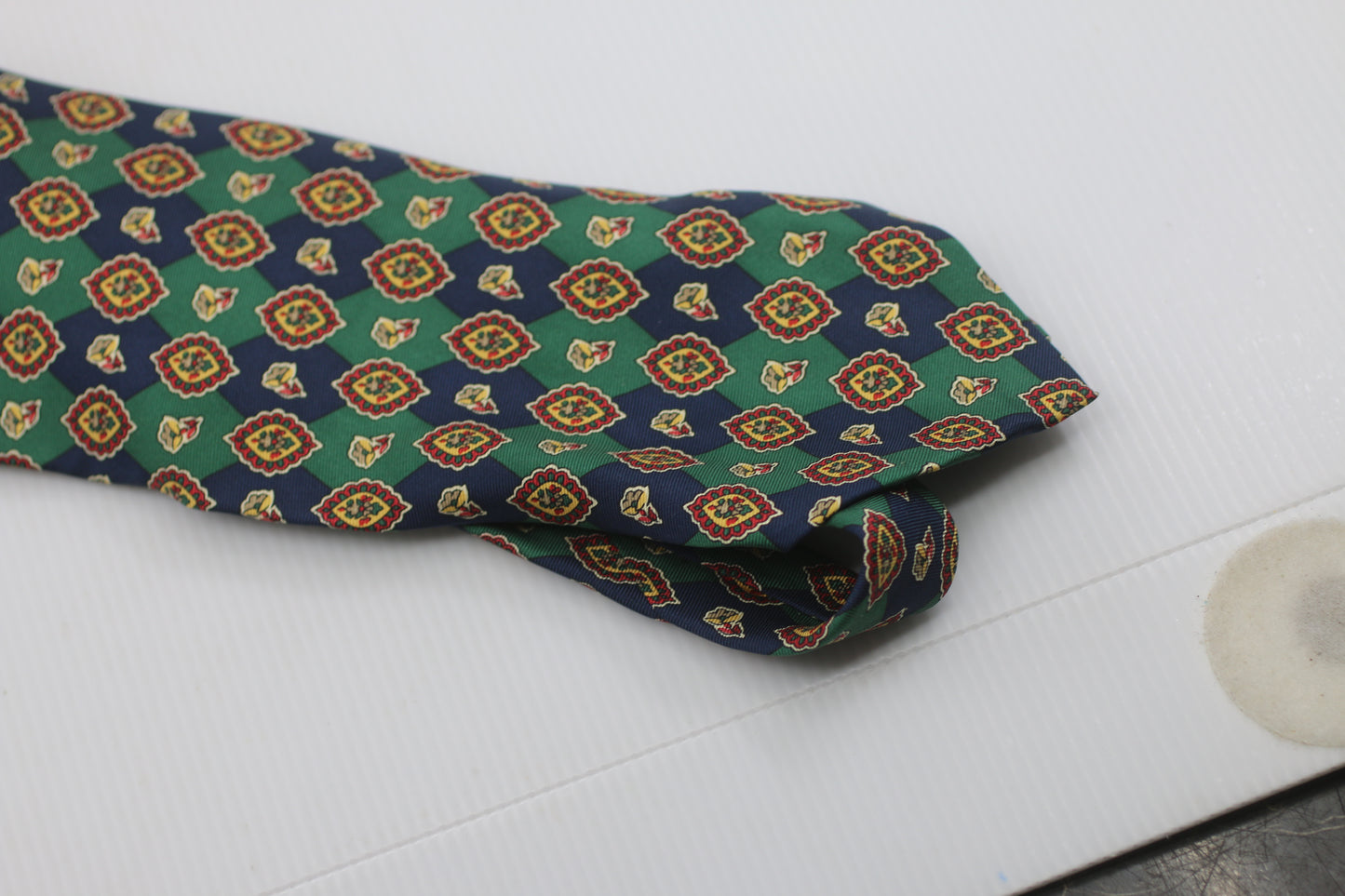 Giordano Bruno floral flowers motif logo tie