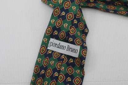 Giordano Bruno floral flowers motif logo tie