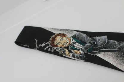 Marbella James Bond style logo drawing  on the tie