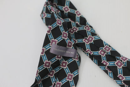 Geoffrey Beene Purple Sqaure logo tie